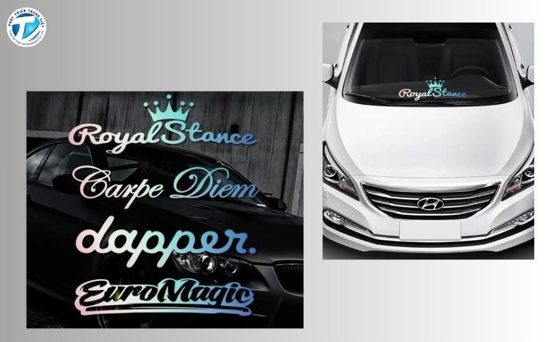 Decal chữ dán kính phản quang